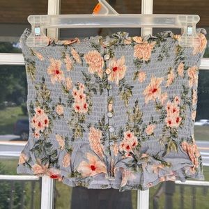 Smocked floral top